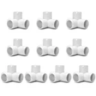 Qwork 4-WAY 1/2" Tee Pvc Fitting Elbow, 10 Pack Inch, New. Price: $17.59.