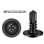 300PCS #8 1/2" Black Self Tapping Screws For Metal, 410 Oxide New. Price: $23.52.