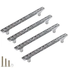 4 Pack Glass Rhinestone Cabinet Pulls Knobs Handlesmodern Decorated Shiny Dre... New. Price: $23.12.
