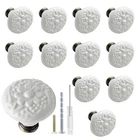 Biaungdo 12 Pcs White Ceramic Kitchen Cabinet Knobs And Pulls, Retro New. Price: $18.29.