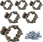Luomorgo 6 Pcs Antique Bronze Drop Ring Drawer Pulls, Vintage Cabinet. Price: $20.40.