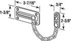 Prime-line 9905 Plated Stamped Steel Standard Chain Door Guard 3-7/16 In. New. Price: $8.60.