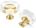 10-PACK Brass Crystal Cabinet Knobs,glass Gold Drawer KNOBS,1-1/4-INCH New. Price: $45.44.
