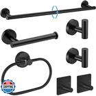Laimew Black Bathroom Accessories Set 7 Pieces Towel Bar New. Price: $37.48.