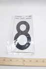 (10-PK) Hy-ko Bend & Peel Reflective Self-stick NUMBER-8 Vinyl Black 6" RV-80/8 New. Price: $8.37.
