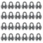Heverp M4 5/32 Inches Stainless Steel Wire Rope CLIP-24PCS, Silver New. Price: $14.52.