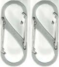 Nite Ize S-biner #1 SB1-2PK-11 Stainless Pk. Two Pack. X 9/16". Load New. Price: $12.86.