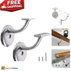 Versatile Stainless Steel Hand Rail Brackets For Indoor Outdoor Use - 2 Pack New. Price: $34.29.