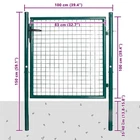 Single Door Fence Gate 39.4X39.4" Powder-coated Steel Vidaxl New. Price: $193.99.
