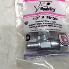 Sharkbite 1/2 In. X 3/8 Stop Valve Straight Brass. New 23057LF. Price: $5.00.