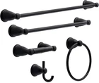 Franklin Brass Kinla 5-PIECE Bathroom Set Matte Black 18" 24" Towel Bar New. Price: $102.94.