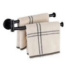 Kes Black 9" Swivel 2-ARM Towel Bar SUS304 Stainless Steel Rustproof Bath Kitche New. Price: $53.50.