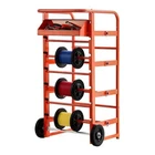 Skyshalo Multi-spool Cable Rack Cart Orange Steel 300 Lbs Load With Storage Tray New. Price: $84.88.