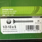 Hillman 1/2 In. X Grade Zinc Carriage Bolt (25 Ct.) Mfr. #240324 Nib New. Price: $20.00.
