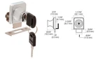 Crl LK43KA Brushed Nickel Lock For 1/4" Cabinet Glass Door - Keyed Alike New. Price: $14.12.