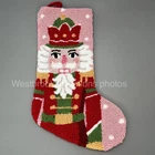 Peking Handicraft Nutcracker Hooked Christmas Stocking Velvet Back 20" Pink New. Price: $44.99.