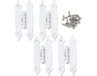 White Hshape Hinges Cabinet Flat Flush Mount Door Steel Furn New. Price: $16.00.