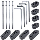 Ganluuree 16PCS Exhaust Hanger Rod With Rubber, Silver Black New. Price: $64.99.