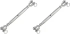 Uxcell 2PCS M6(1/4") Closed Body Jaw And Turnbuckles Wire Rope Tension, Stai New. Price: $21.29.