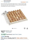 Farm Innovators 3200 Automatic 41 Spot Egg Turner For Improved Hatching, White New. Price: $56.95.
