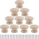 Uenhoy 30 Pcs Round Wooden Cabinet Knobs 1-1/8" (28MM) Unfinished Pulls New. Price: $11.53.