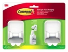 3M Command 17009 Spray Bottle Hanger Hook Holder Strong Damage Free White - 2PK New. Price: $13.99.