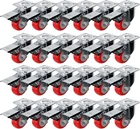 Factorduty 24 Pack Caster Wheels Swivel Plate W/brake On Red Polyurethane New. Price: $63.95.