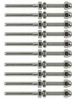10 Senmit Rh Thd.terminal Stud End,stainless Steel, Stair Railing,for 1/8" Cable New. Price: $15.99.