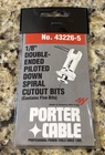 Porter Cable 43226-5 1/8" Double Ended Cutour Bits (5) New Sealed. Price: $13.49.