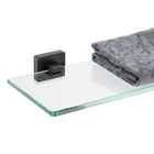 Jqk Black Tempered Glass Bathroom Shower Shelf 12X5 In. 304 New. Price: $43.66.
