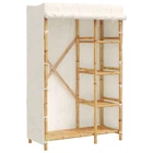 Wardrobe Free Standing Storage Cabinet Clothes Organizer Armoire Bamboo Vidaxl New. Price: $207.99.