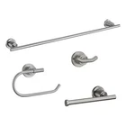 Geneva Metal Bathroom Accessory Kit Satin Nickel 4 Piece New. Price: $114.17.