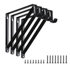 Heavy Duty Closet Shelf Rod Brackets Wall Mounted Support Black Screws 4 Pack New. Price: $38.29.