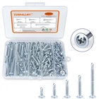 Zushallmy 140 Pcs #8 Self Tapping Screws For 1/2",3/4",1",1-1/4",2", Silver New. Price: $11.16.