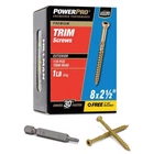 Hillman Power Pro No. 8 X 2-1/2" Star Bronze Ceramic Coarse Trim Screws New. Price: $35.37.