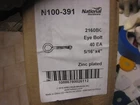 40 Pack Box National Hardware N100-391 Eye Bolts 5/16" 4" Zinc Plated Steel New. Price: $39.99.