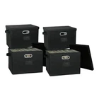 Lukeline 12-INCH Vinyl Record Storage Boxes Lids Handles Stylish New. Price: $94.98.