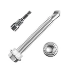 Wensilon (100PCS) Hex Washer Head Self Drilling Screws, #10X2", Silver New. Price: $27.91.