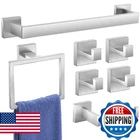 7-PIECE Brushed Nickel Stainless Steel Bathroom Accessory Set Towel Rack New. Price: $186.74.