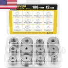 108PCS 304 Stainless Steel Flat Washers, Fender Assortment Kit 12 Sizes New. Price: $13.67.