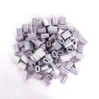 Higood Aluminum Swage Sleeves For Wire Rope Dia 1/8", Alloy, Pk 100 New. Price: $15.19.