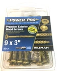 Hillman 42482 Power Pro Premium Star Exterior Wood Deck #9 3" 50 Screws New. Price: $19.99.