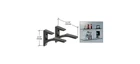 Crl SC75BL Black - Aluminum Shelf Bracket For 5/8" To 3/4" Glass Pack Of 2 New. Price: $28.22.