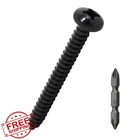 Fayeploo #12X2 Pan Head Wood Screws, 25PC, 304 Ss, Black Oxide New. Price: $20.00.