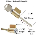 Kaba Ilco Weiser Keyed Alike Lock Cylinder 1-1/16" Polished Chrome 5 Pin New. Price: $33.48.