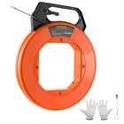 Vevor Fish Tape Wire Cable Line Puller 100FT 3/16IN Fiberglass High Plastic Case New. Price: $26.90.