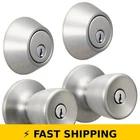 Hyper Tough Keyed Entry Doorknob & Deadbolt Combo - Stainless Steel New. Price: $85.99.