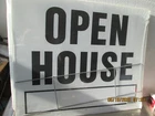 3 Hy-ko Plastic Lawn Sign With Mounting Bracket Black 20" X 24" Open House New. Price: $35.00.