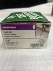Hillman Toggle Wing 1/8 " Zinc Plated Steel 100 Box New. Price: $29.99.