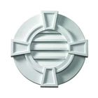 24 In. X Decorative Round White Polyurethane Weather Resistant Gable Vent. Price: $204.55.